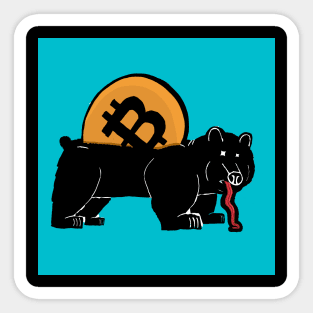 bitcoin bear Sticker